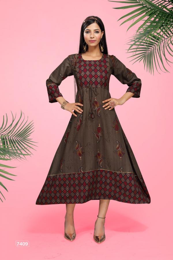 Mamta Rayon Designer Flair Kurti 